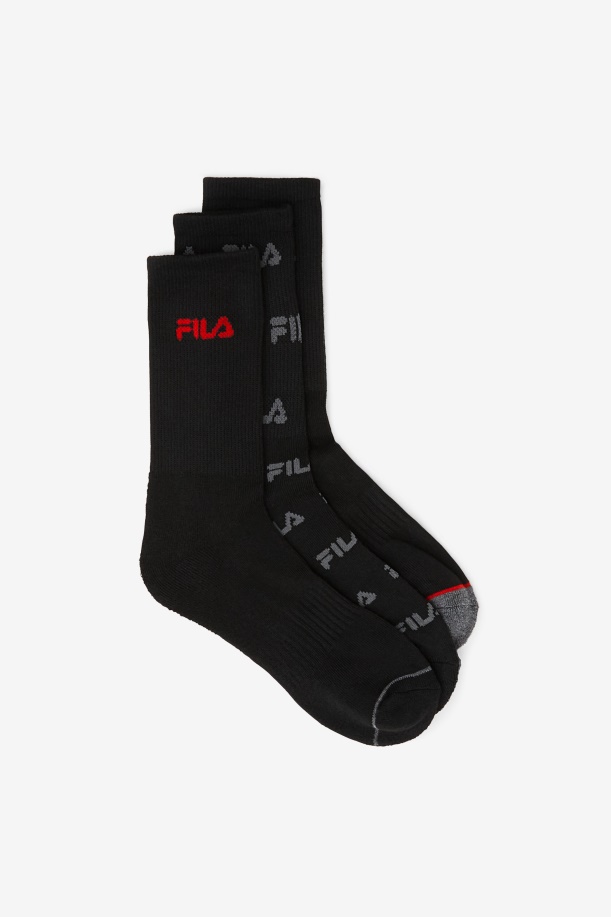 Fila παιδική κάλτσα πληρώματος 6-συσκευασία μαύρη