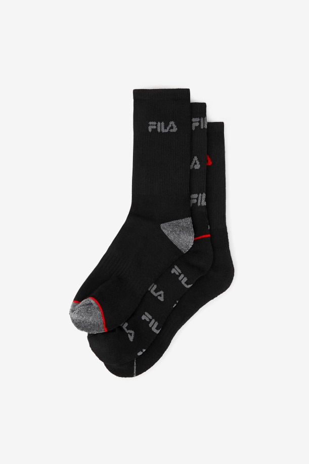 Fila παιδική κάλτσα πληρώματος 6-συσκευασία μαύρη