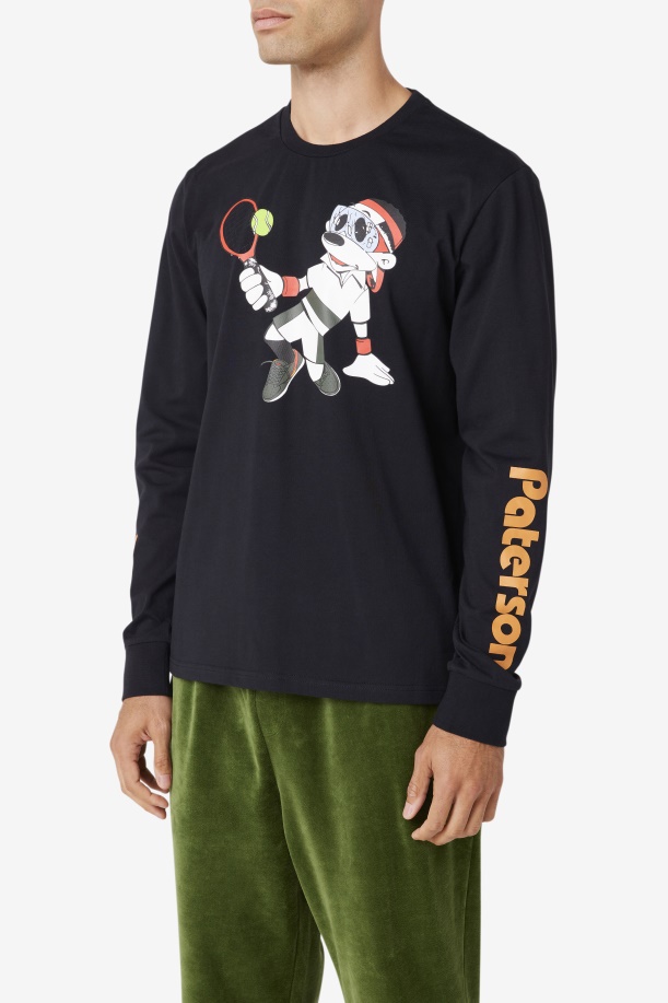 μαύρο μακρυμάνικο μπλουζάκι Fila Fila X Paterson