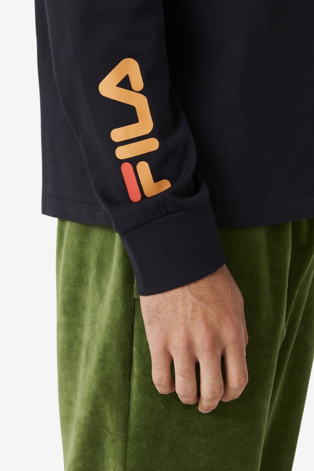 μαύρο μακρυμάνικο μπλουζάκι Fila Fila X Paterson