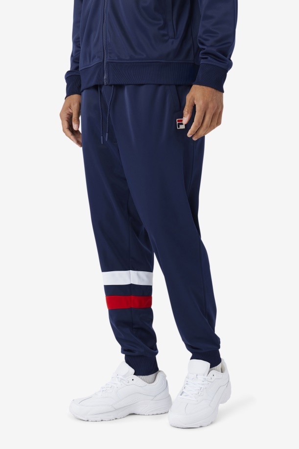 Fila Navy/κόκκινο/λευκό παντελόνι τζάγια