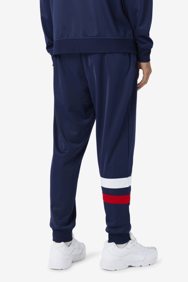 Fila Navy/κόκκινο/λευκό παντελόνι τζάγια