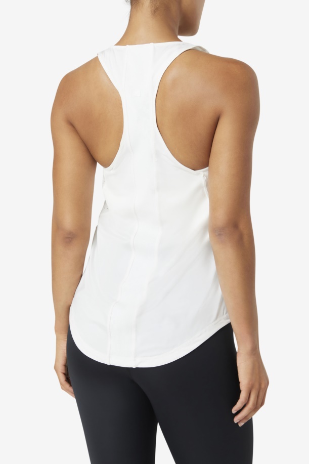 Uplift ανάγλυφη Racerback φανελάκι Fila λευκό