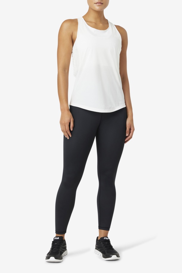 Uplift ανάγλυφη Racerback φανελάκι Fila λευκό