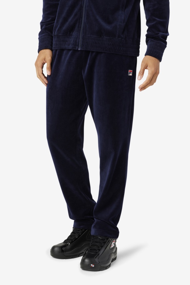 O-fit βελούδινο παντελόνι Fila Navy/gardenia/κόκκινο
