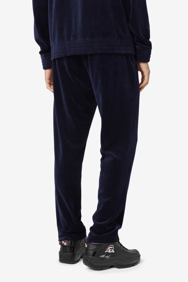 O-fit βελούδινο παντελόνι Fila Navy/gardenia/κόκκινο