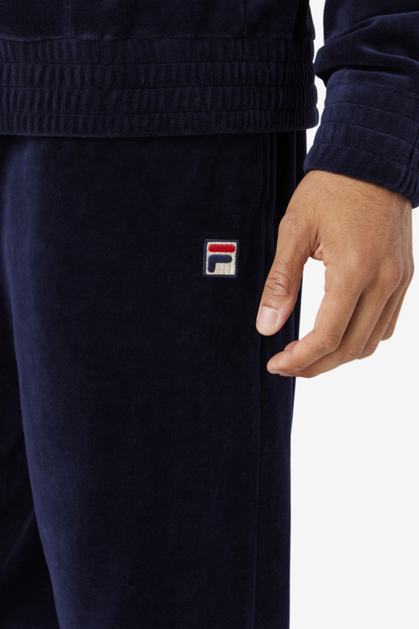O-fit βελούδινο παντελόνι Fila Navy/gardenia/κόκκινο