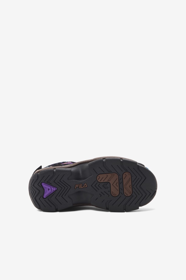 Fila Small Kids\' Grant Hill 2 εξωτερικού χώρου μαύρο/κουκουνάρι/μοβ