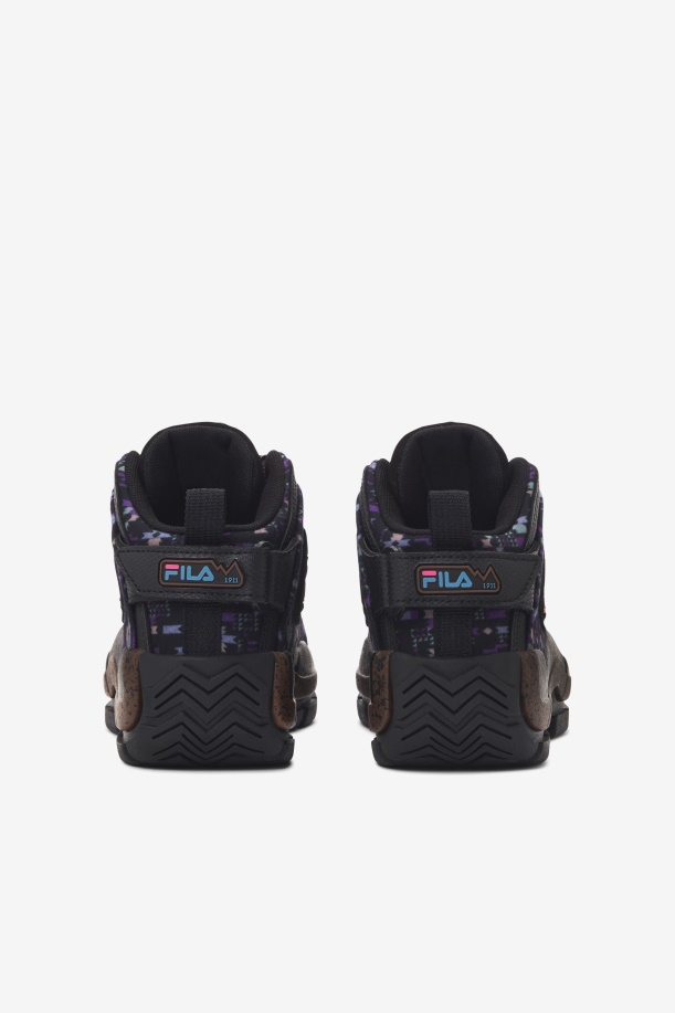 Fila Small Kids\' Grant Hill 2 εξωτερικού χώρου μαύρο/κουκουνάρι/μοβ