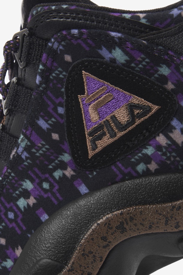 Fila Small Kids\' Grant Hill 2 εξωτερικού χώρου μαύρο/κουκουνάρι/μοβ