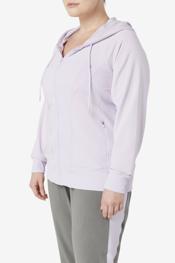 Fila Fi-lux υφή Full Zip Hoodie μπλε λεβάντας
