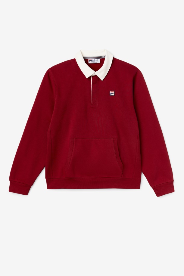 Edison Fleece καπέλο ράγκμπι ραβέντι/λευκό