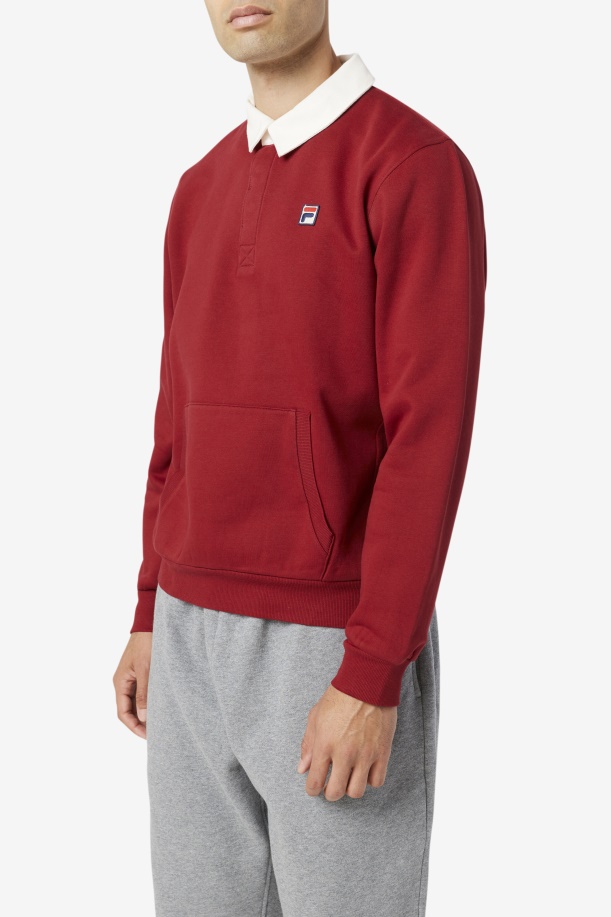 Edison Fleece καπέλο ράγκμπι ραβέντι/λευκό
