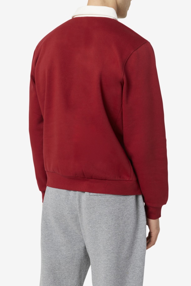Edison Fleece καπέλο ράγκμπι ραβέντι/λευκό