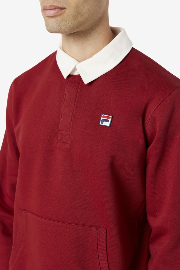 Edison Fleece καπέλο ράγκμπι ραβέντι/λευκό