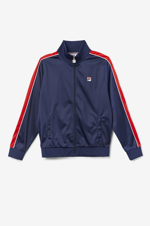 Fila Navy/κόκκινο/λευκό μπουφάν με φιτίλια