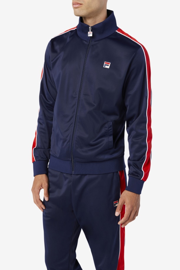 Fila Navy/κόκκινο/λευκό μπουφάν με φιτίλια
