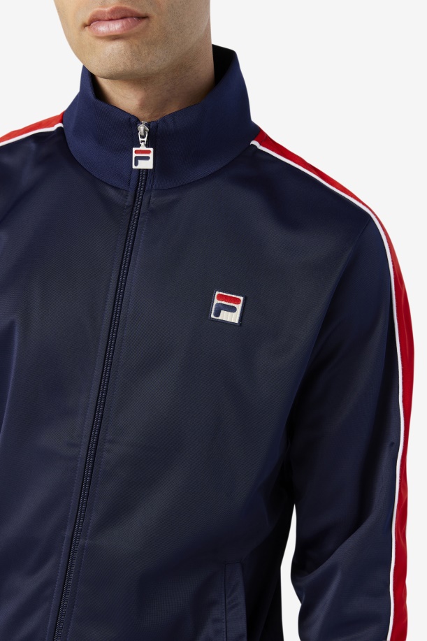 Fila Navy/κόκκινο/λευκό μπουφάν με φιτίλια