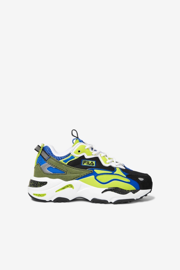 Fila Big Kids' Ray Tracer Apex λευκό/μαύρο/λάιμ διάτρηση