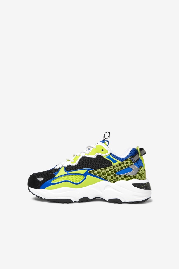 Fila Big Kids\' Ray Tracer Apex λευκό/μαύρο/λάιμ διάτρηση