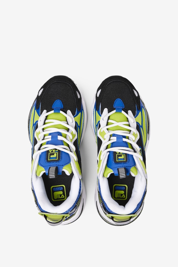Fila Big Kids\' Ray Tracer Apex λευκό/μαύρο/λάιμ διάτρηση