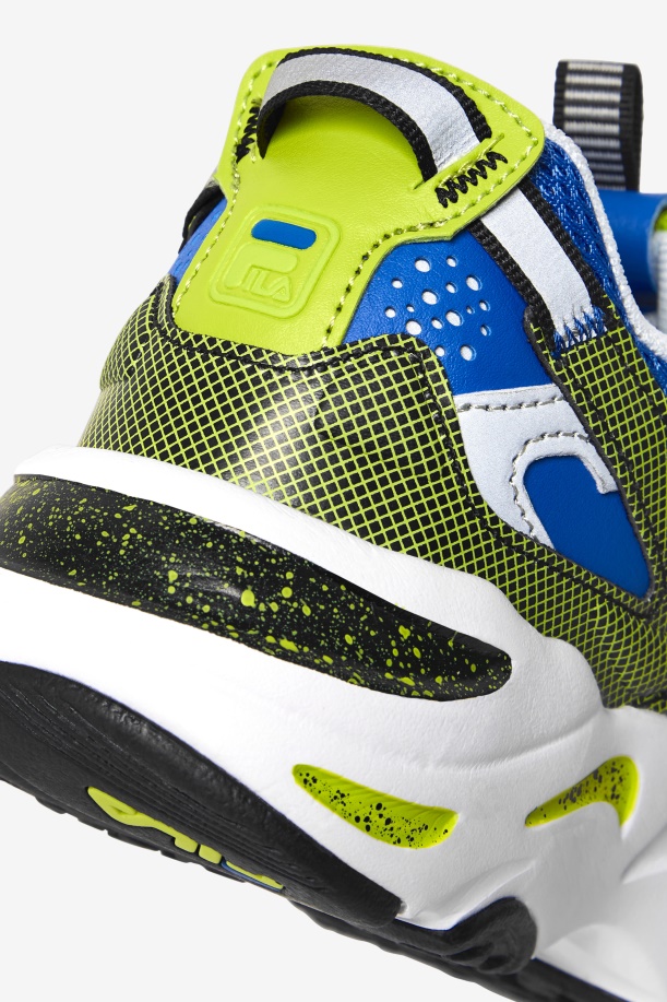 Fila Big Kids\' Ray Tracer Apex λευκό/μαύρο/λάιμ διάτρηση