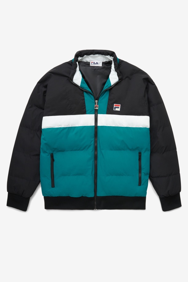 Fausto Ski Jacket μαύρο/λιμανικό μπλε/λευκό Fila