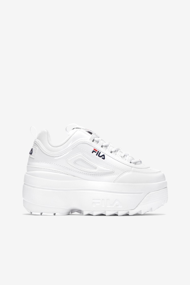 λευκό/ναυτικό/κόκκινο γυναικείο Disruptor 2 Wedge Patent Fila