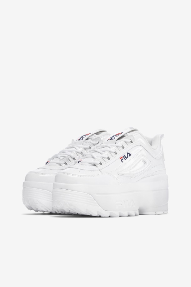 λευκό/ναυτικό/κόκκινο γυναικείο Disruptor 2 Wedge Patent Fila