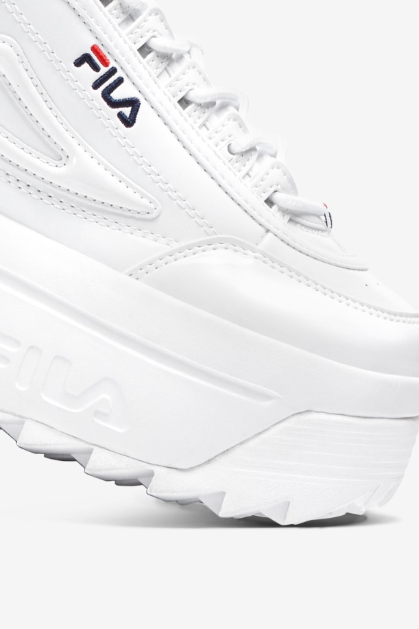 λευκό/ναυτικό/κόκκινο γυναικείο Disruptor 2 Wedge Patent Fila