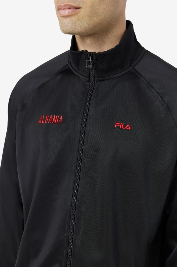 Fila Albania σακάκι πίστας μαύρο/κόκκινο