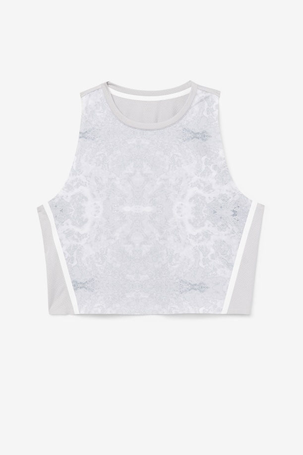 Fila Uplift αθλητικό Crop Top Highrise/λευκό