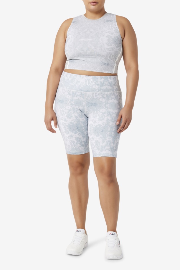 Fila Uplift αθλητικό Crop Top Highrise/λευκό