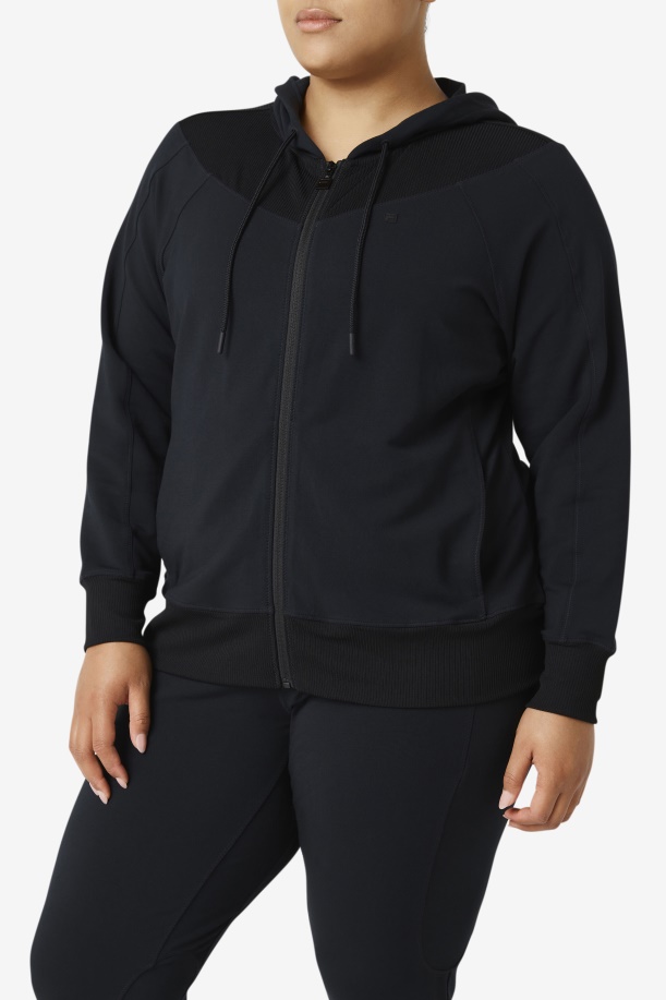 Fi-lux Slim με κουκούλα με φερμουάρ, Fila μαύρο