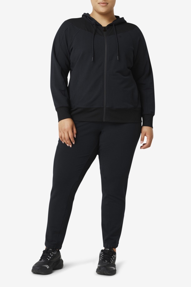 Fi-lux Slim με κουκούλα με φερμουάρ, Fila μαύρο