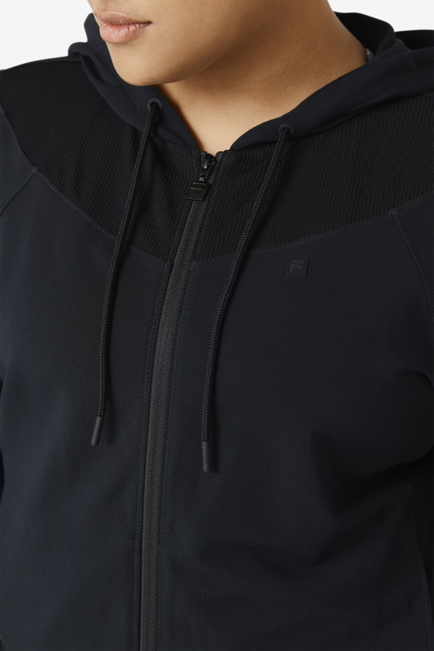 Fi-lux Slim με κουκούλα με φερμουάρ, Fila μαύρο