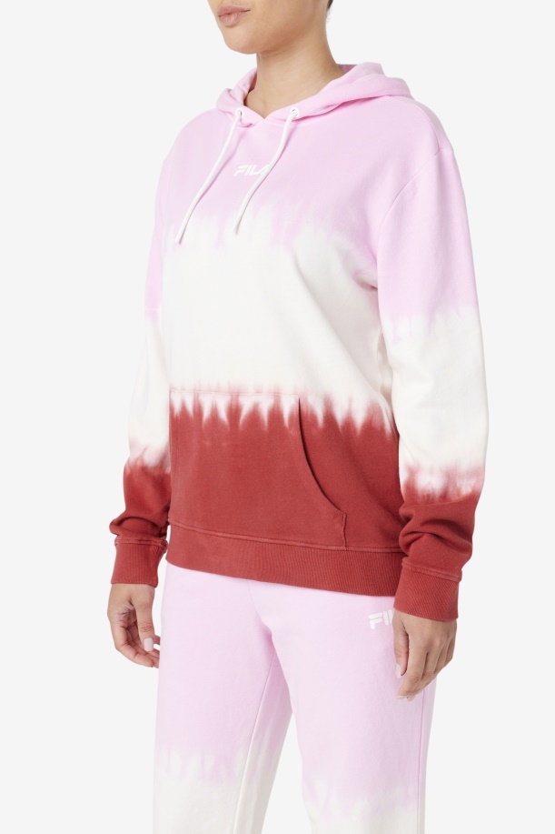 Fila Pirouette/white/earth Red Aerolynn Tie Dye Hoodie