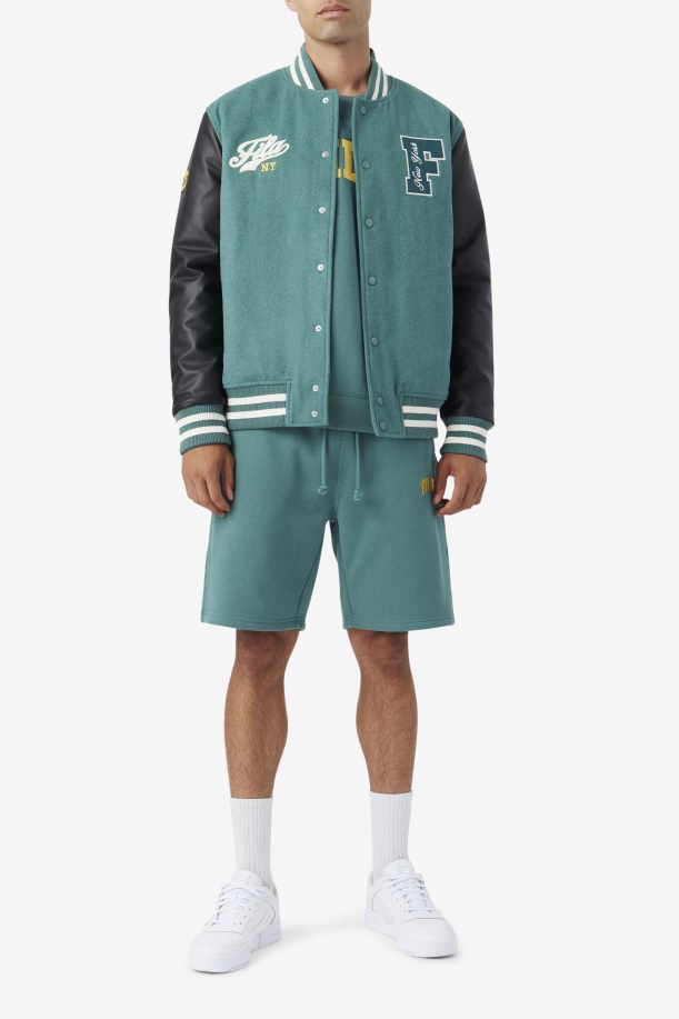 Josh Varsity Jacket Fila Blue Spruce/μαύρο