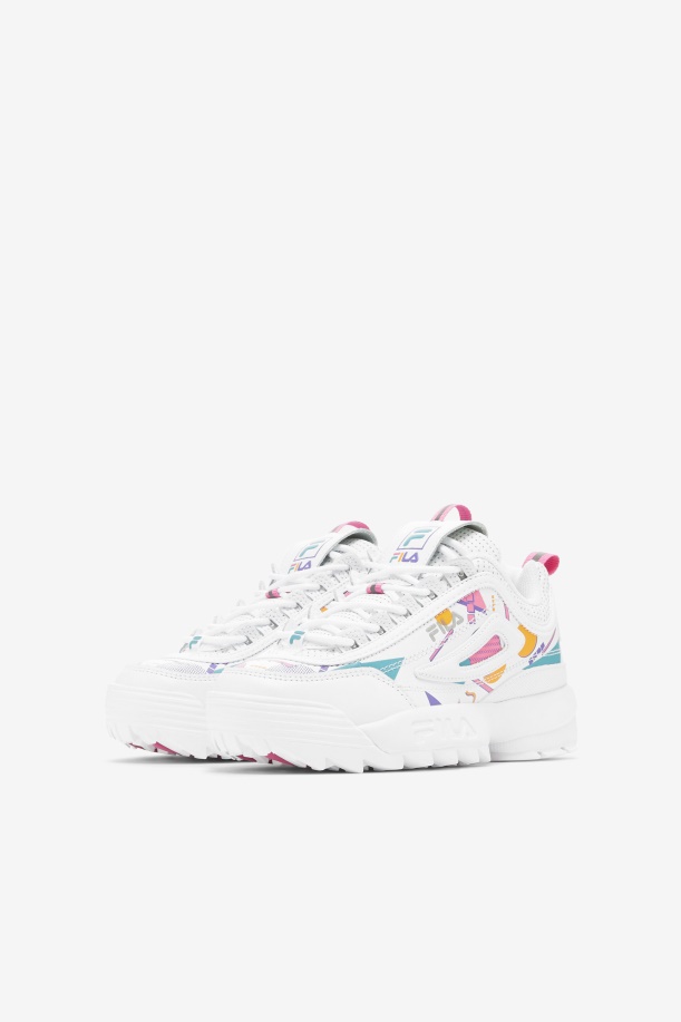 μικρών παιδιών Disruptor 2 Premium Fila λευκό/τσίχλα/μπλε