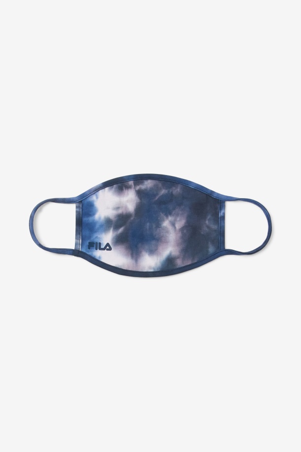 Fila Blue Tie Dye Navy Tie Dye μάσκα προσώπου