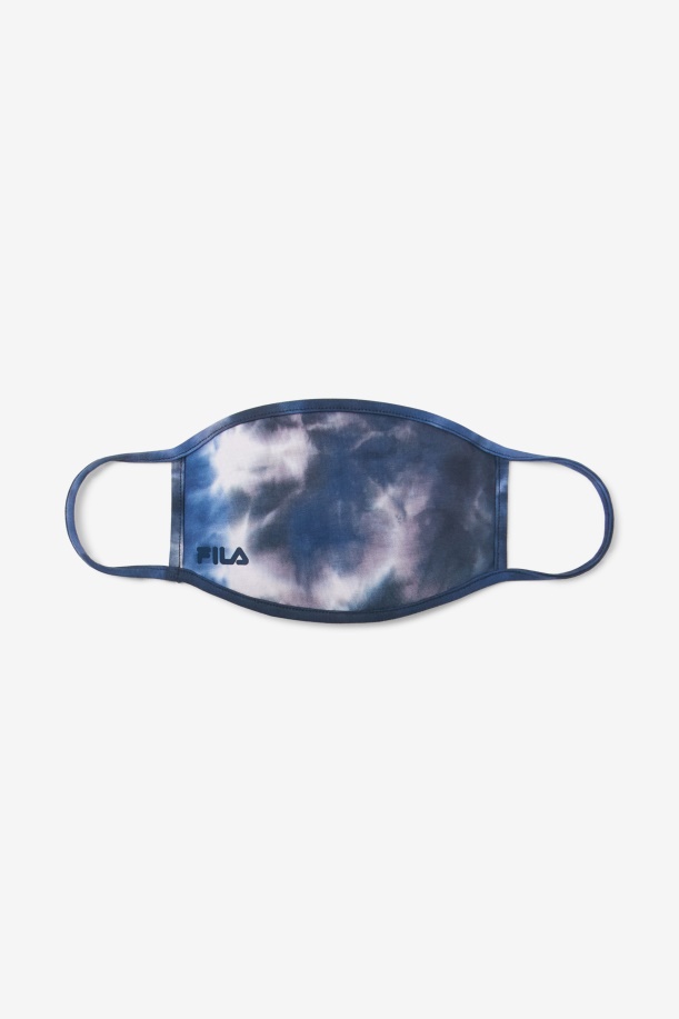 Fila Blue Tie Dye Navy Tie Dye μάσκα προσώπου