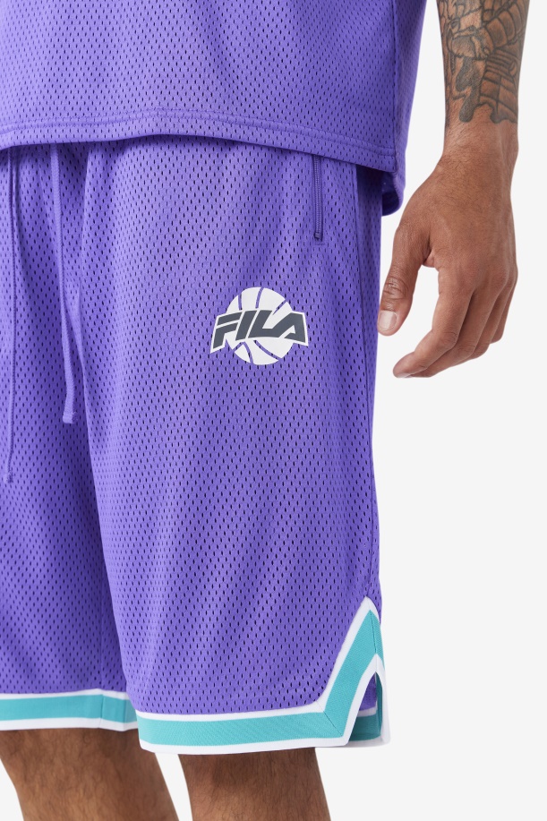 μωβ/κεραμικό/λευκό/shadow Ovi Basketball Short Fila