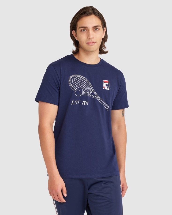 ανδρικό μπλουζάκι Wyatt New Navy Fila