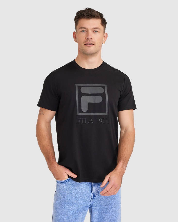 μαύρο ανδρικό Sahand Tee Fila
