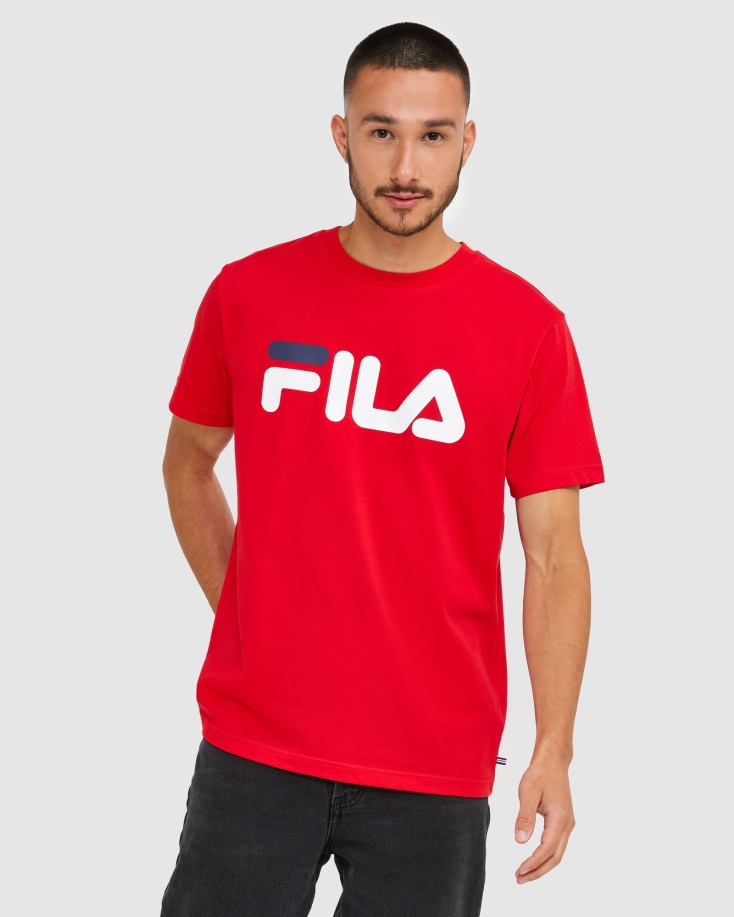 κλασικό Unisex μπλουζάκι Fila κόκκινο