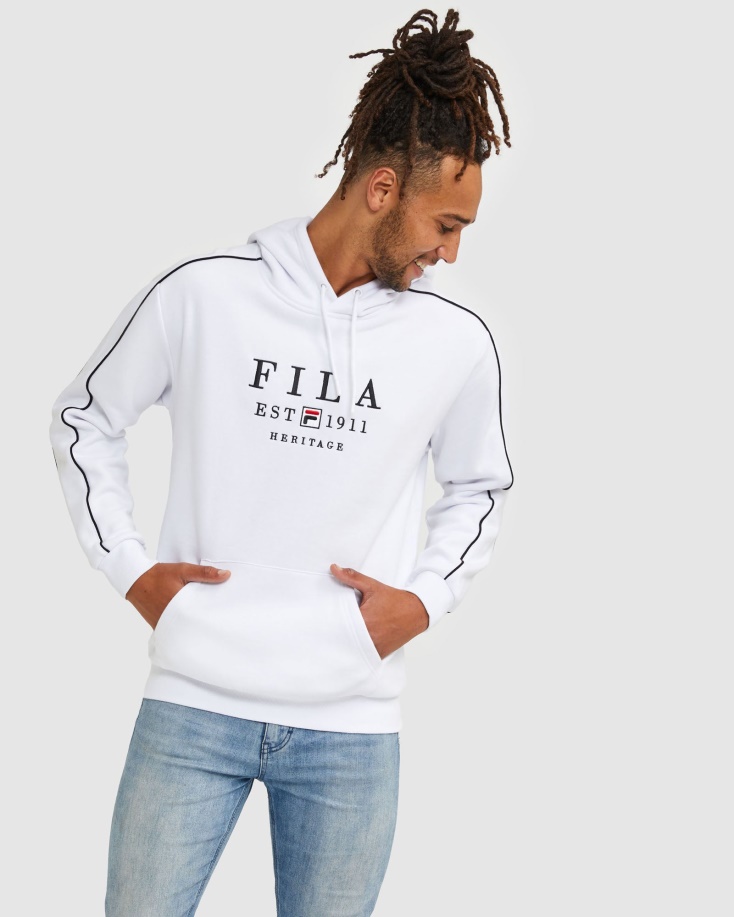 λευκή κουκούλα κληρονομιάς Unisex Fila