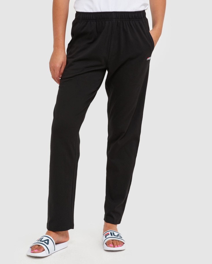 μαύρο κλασικό Unisex τζέρσεϊ παντελόνι Fila