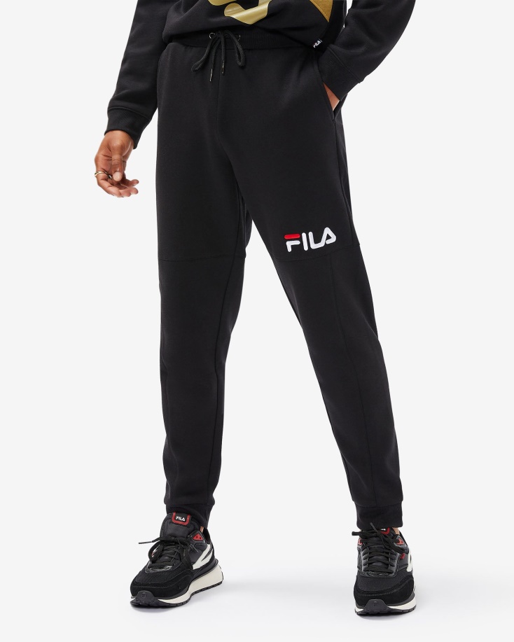 Unisex παντελόνι μονακό μαύρο Fila