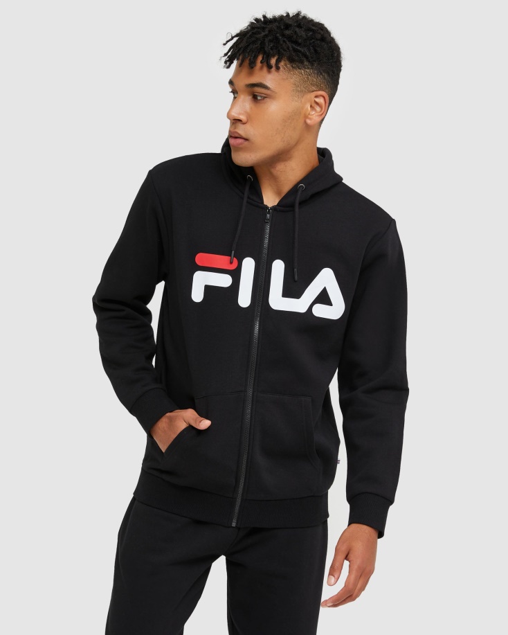 Fila Classic Unisex μπουφάν με φερμουάρ μαύρο