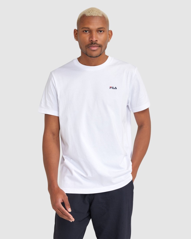 Unisex κλασικό μπλουζάκι 2 λευκό Fila